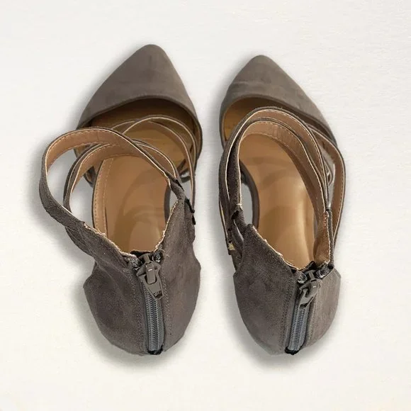 Journee Collection Womens Marlee Tru Comfort Foam Back Heel Zip Pointed Flats - Picture 3 of 6